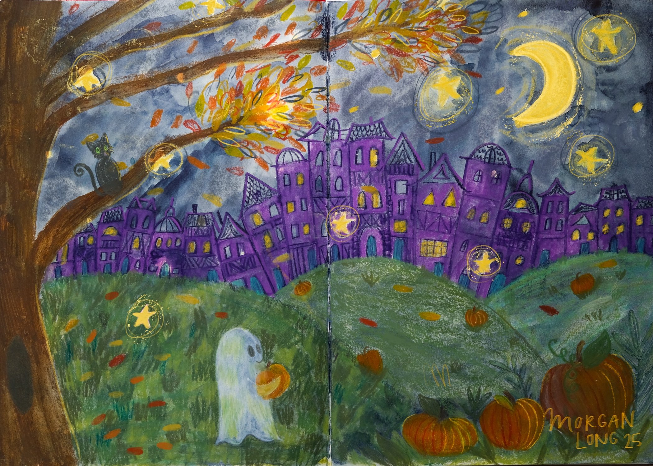 Pumpkin Patching Postcard