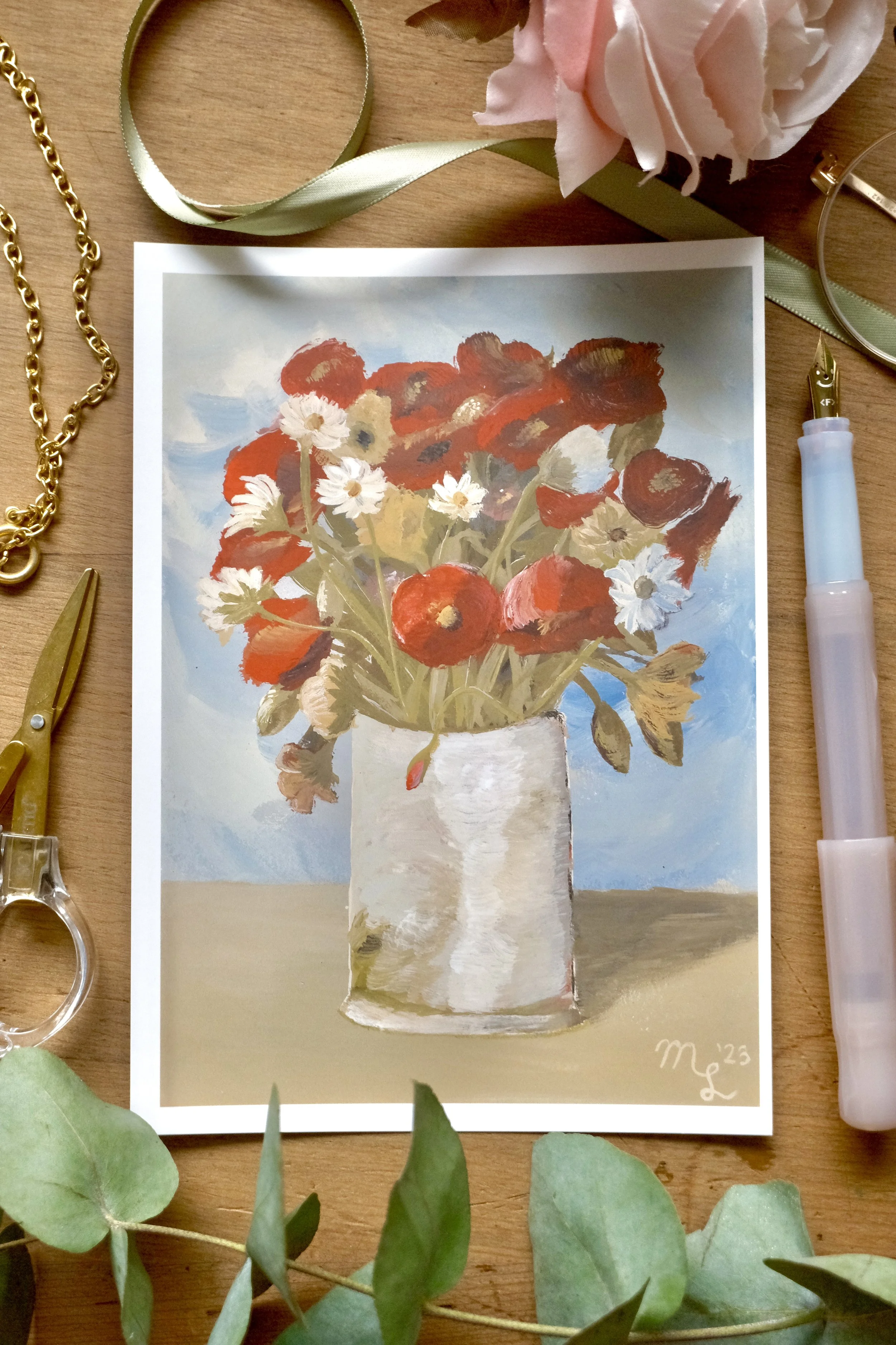 Poppies & Daisies, Postcard.jpg
