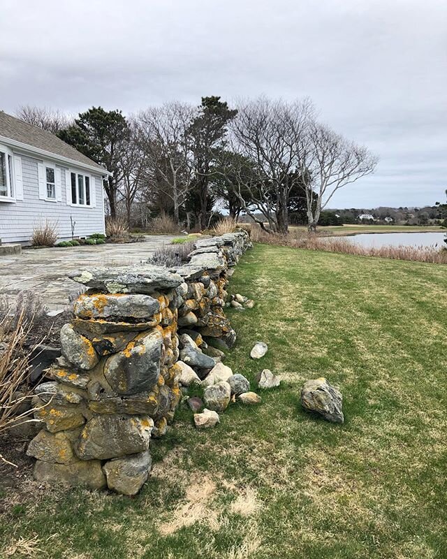 This fieldstone wall lasted nearly 100 years! Demo is done and the footing for the new wall to be poured next week