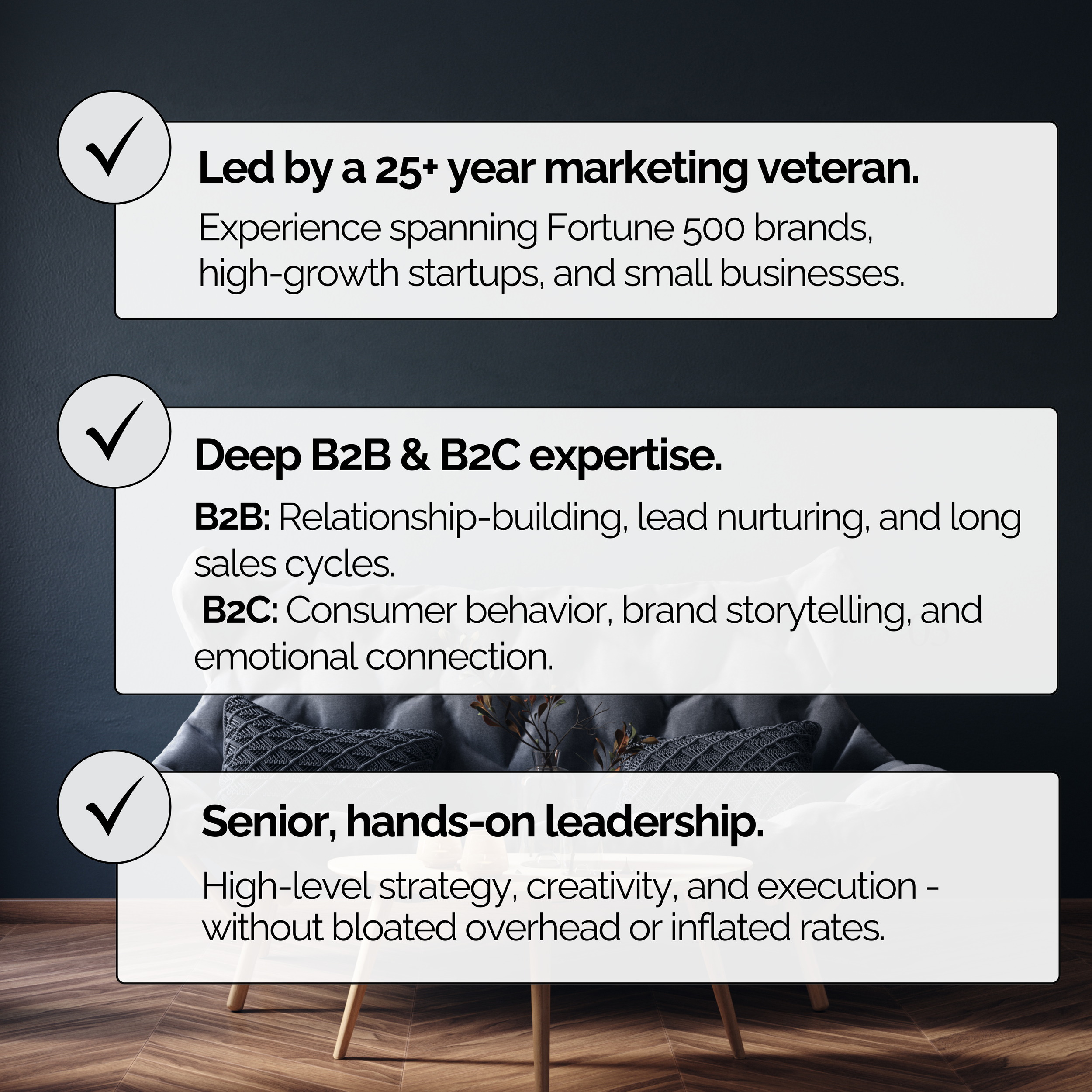 website design for small business
paid social media for small business
brand strategy for small business
startup marketing consultant / go-to-market strategy