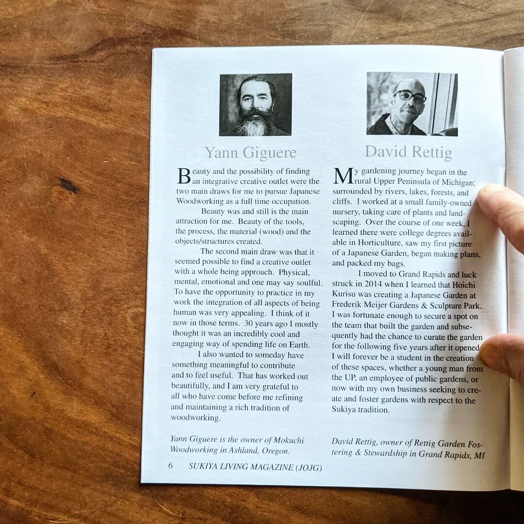 Some months back I was ask to contribute a few words to the lovely publication Sukiya Living, The Journal of Japanese Gardening. 
Every issue includes a Viewpoints section where a question is asked to several people. This time the question was &quot;