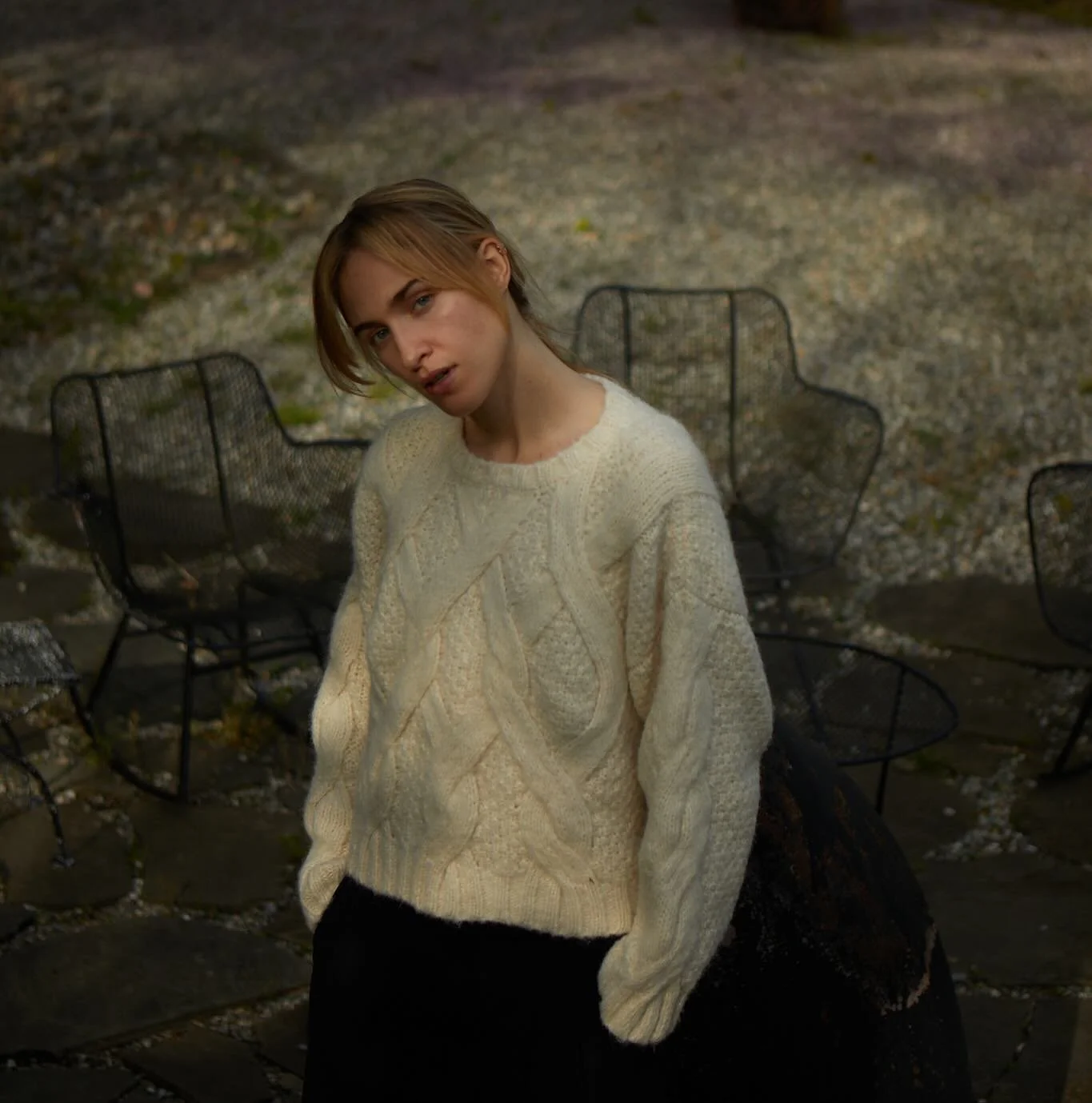 Our Iris sweater, a cable sweater with a twist . Exaggerated cables along the front body and an oversized fluffy hand knit  makes this our ultimate cozy fall sweater . 

#slowfashion #fallfashion #knitting #womensclothing #cabelknit #naturalfibers #s