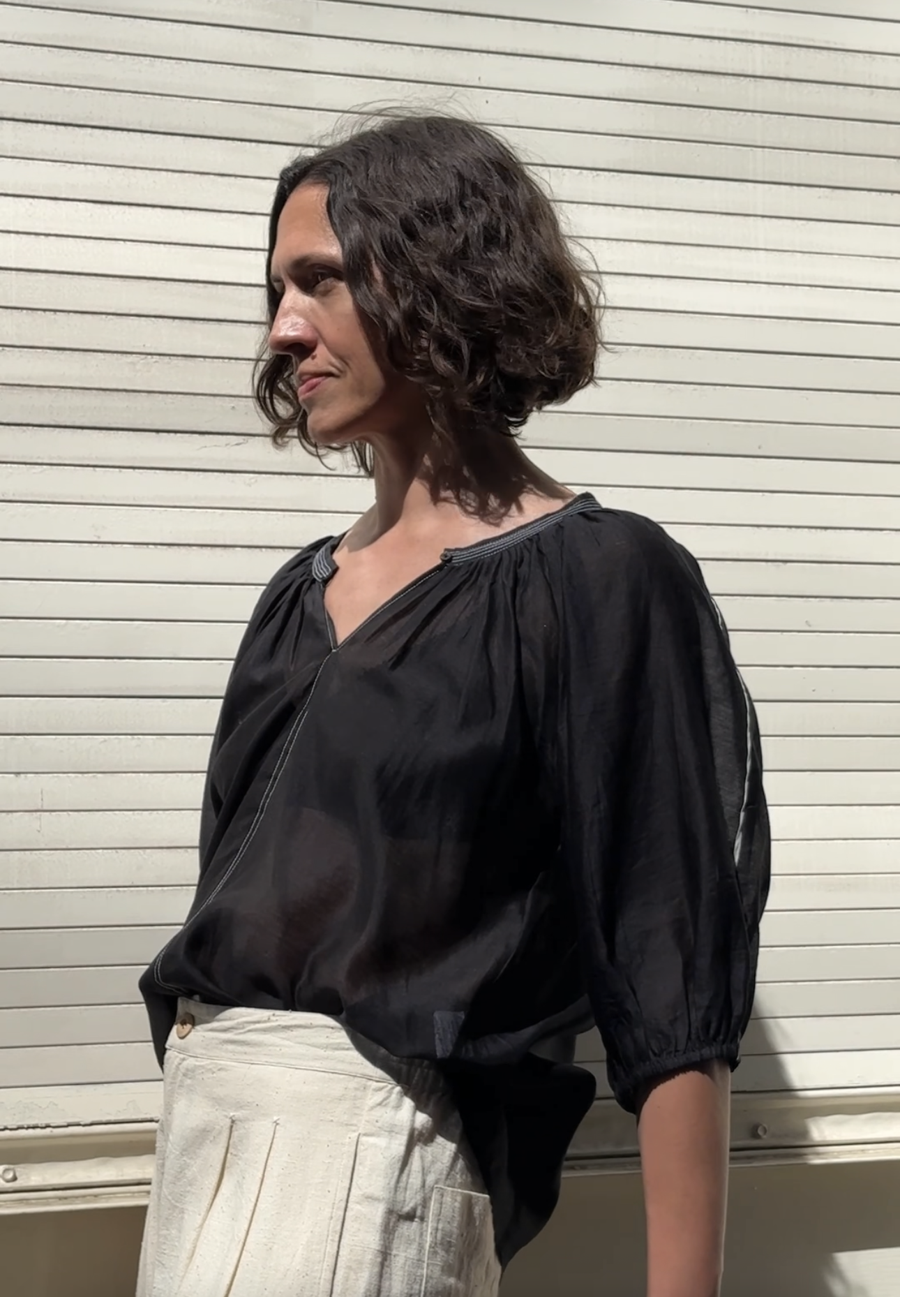 HILMA TOP silk cotton