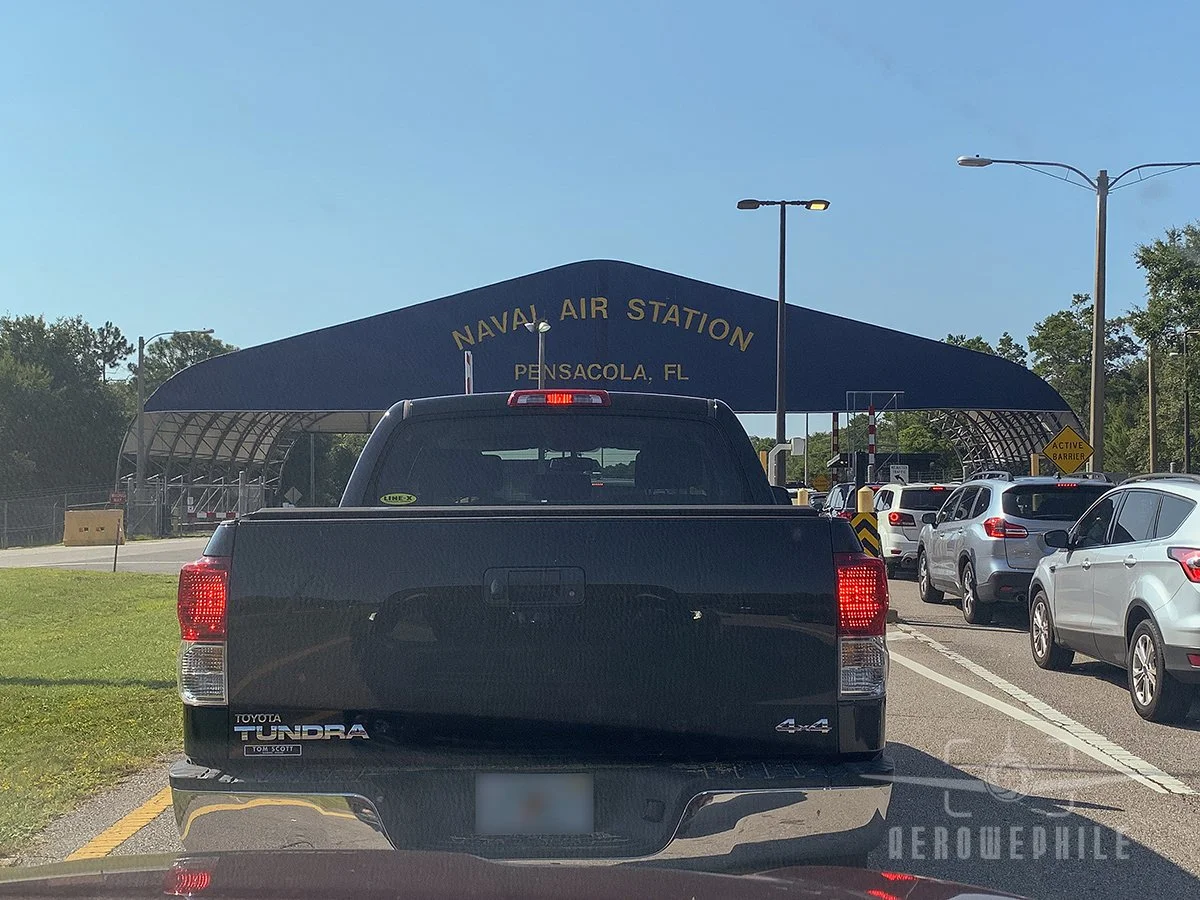 At the West Gate entrance to NAS Pensacola.