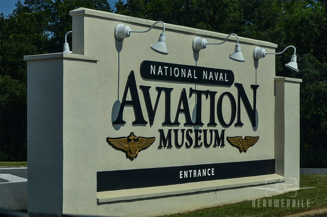 National Naval Aviation Museum Entrance Marker - I shot this on our way out of the parking lot at the end of the day.