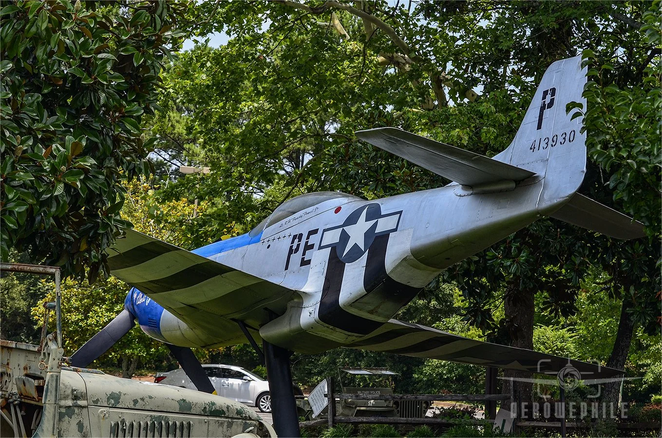 Fiberglass replica North American P-51D Mustang.