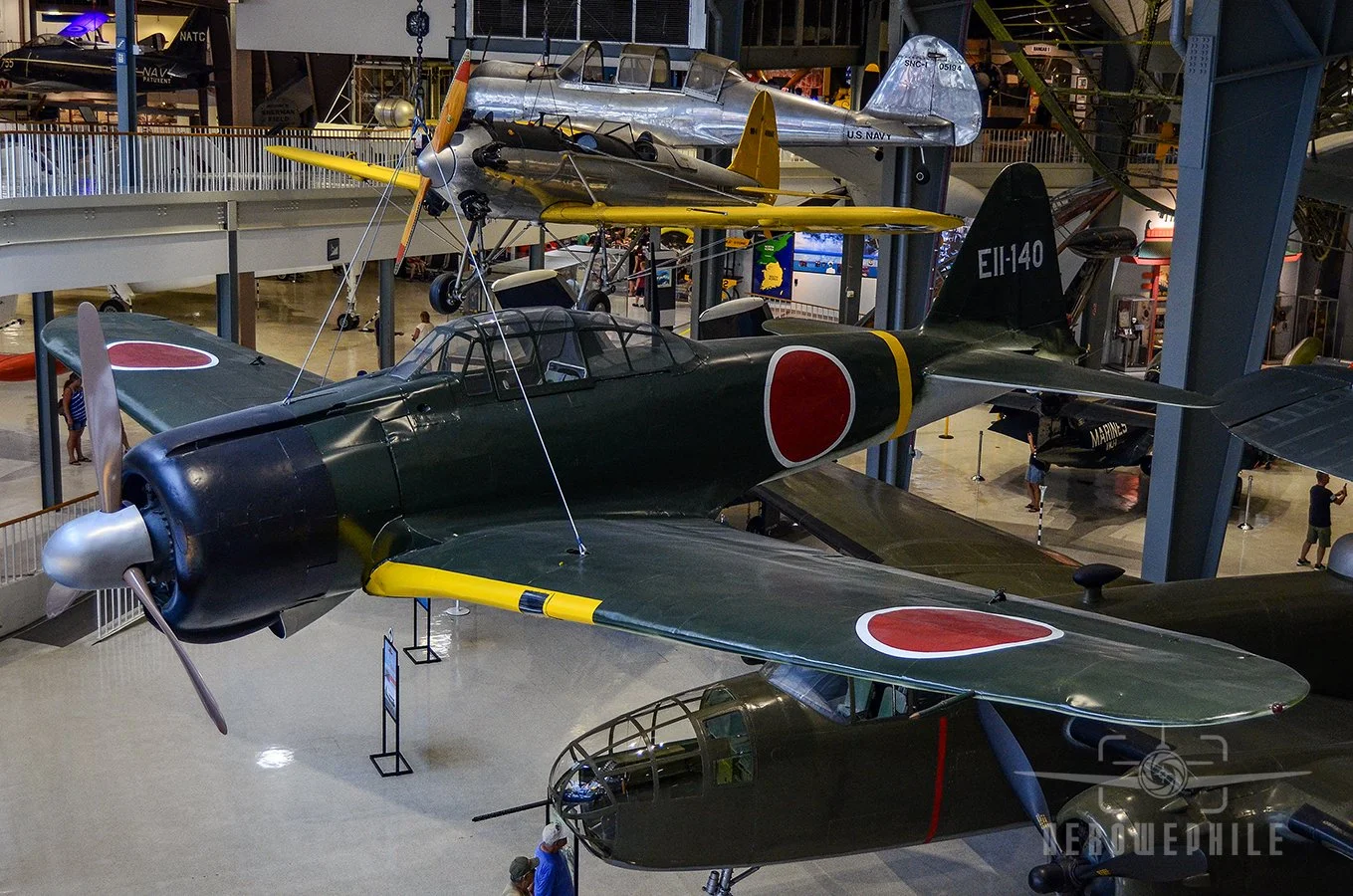 The Museum's example of the A6M2 Zero is a conglomerate of components from more than one aircraft wreck discovered at an abandoned fighter strip on Ballele Island near Bougainville.