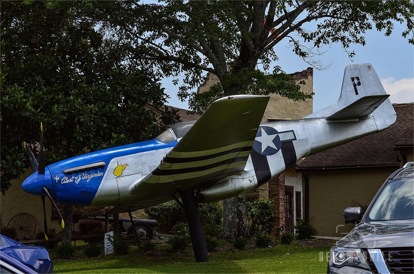 Fiberglass replica North American P-51D Mustang.