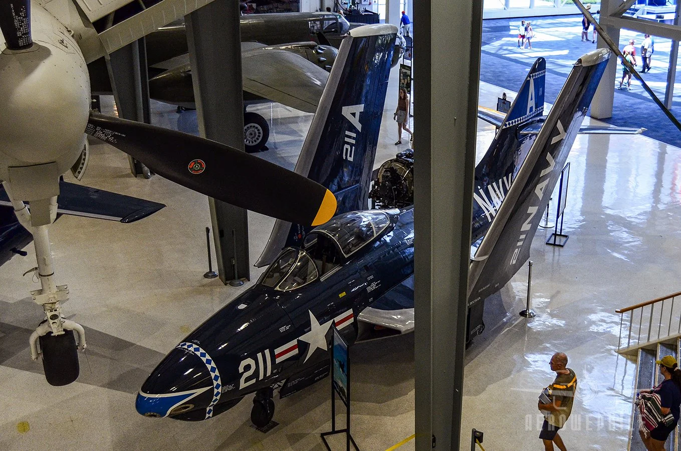 The Museum's F9F-6 Cougar (Bureau Number 128109) was accepted by the Navy in April 1953, and served until 1959. It arrived at the Museum thirty years later.