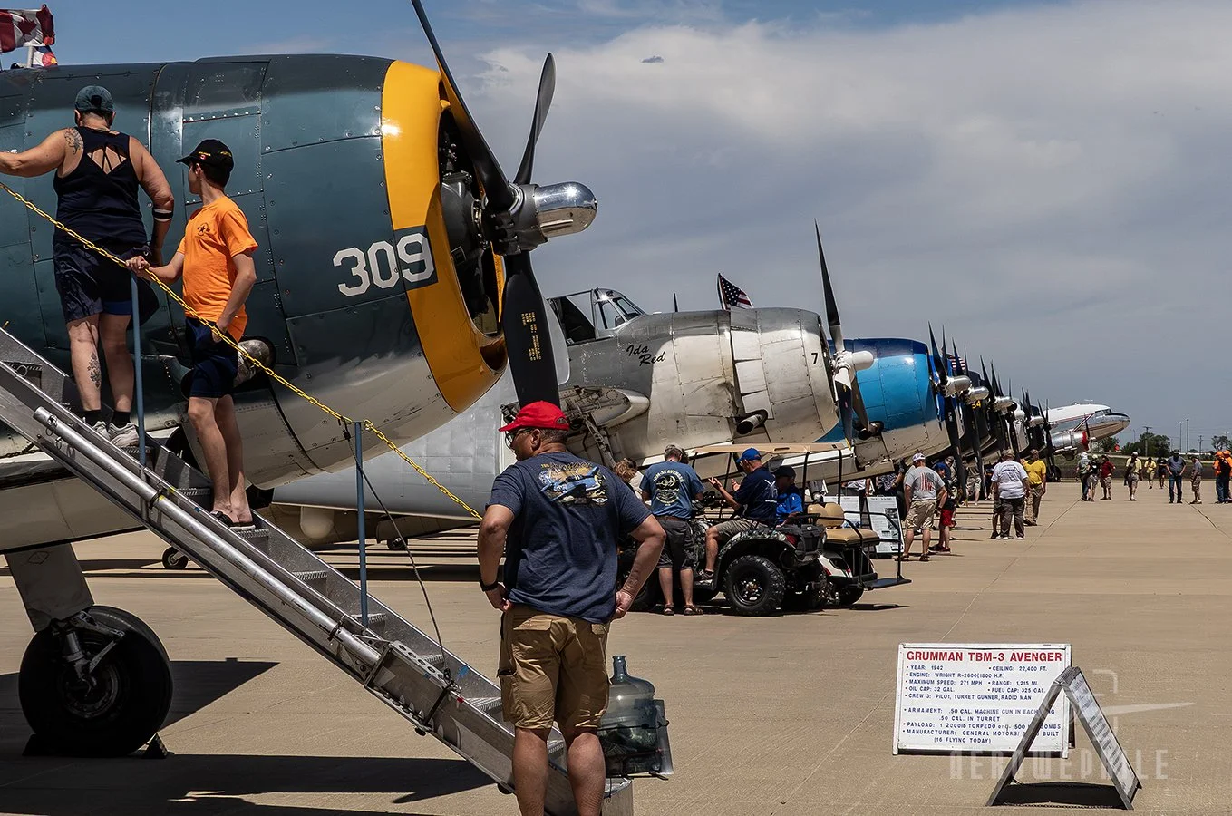 Lots of folks took the opportunity to view the CAF Avenger.