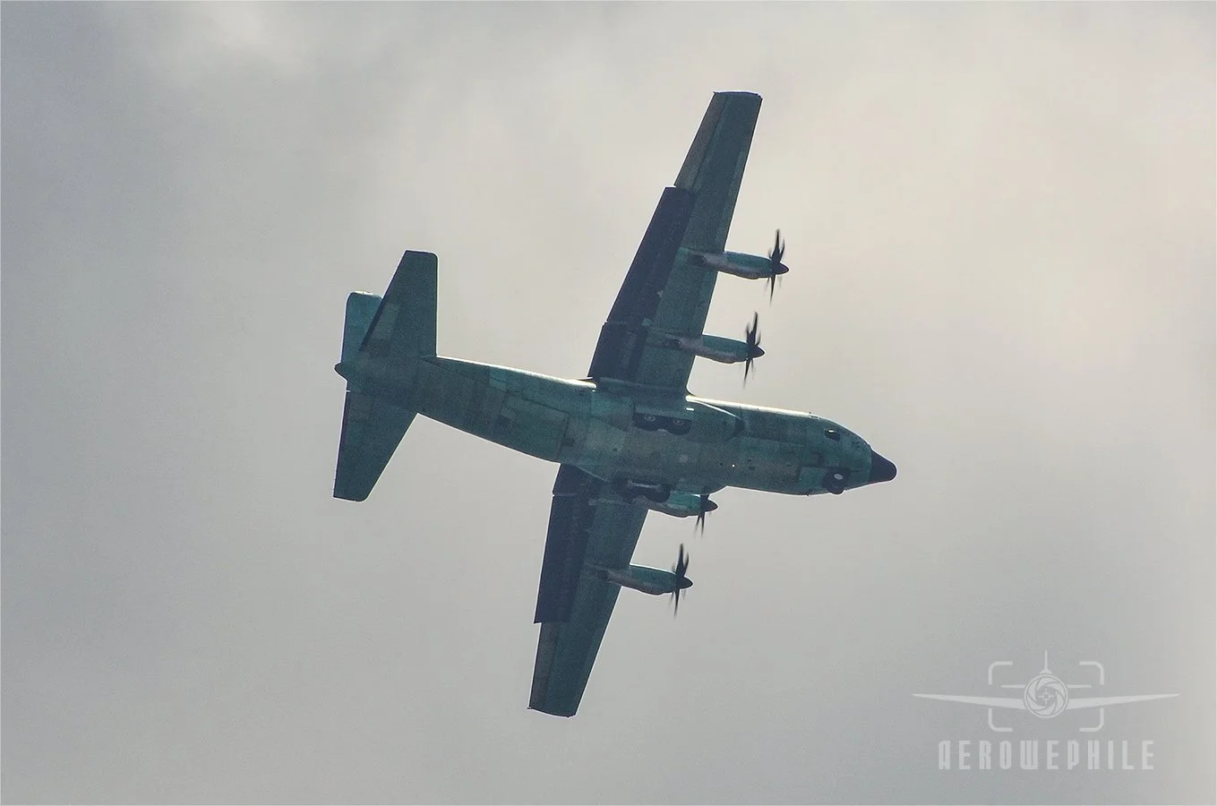 Unmarked and unpainted Lockheed C-130 Hercules.