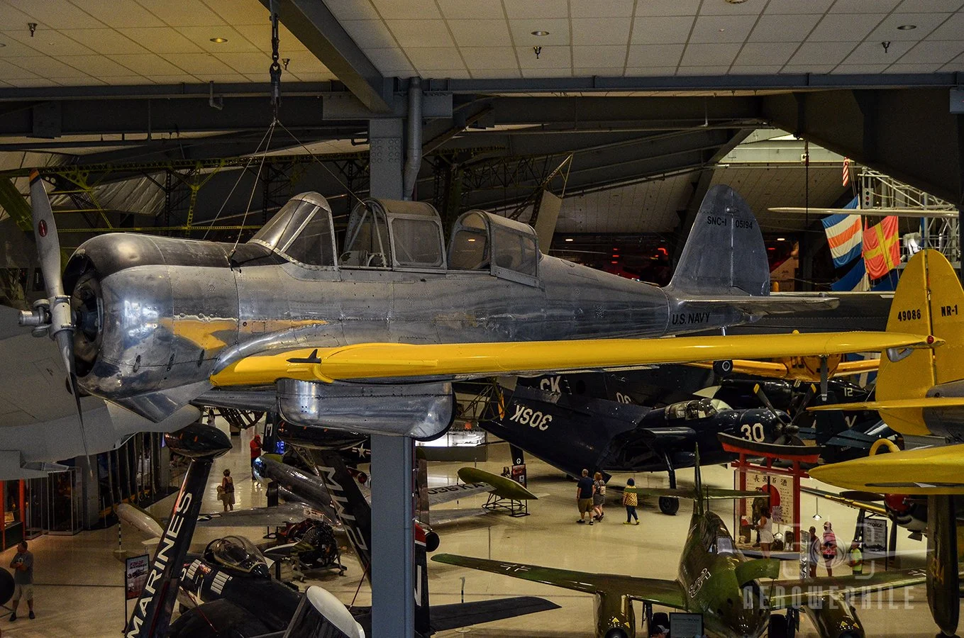 The Curtiss-Wright Corporation's CW-22 was a 1940s general-purpose advanced training monoplane aircraft. It was conceptually similar to the SNJ, which preceded it into the Navy training inventory, but had a less powerful engine, among other differenc