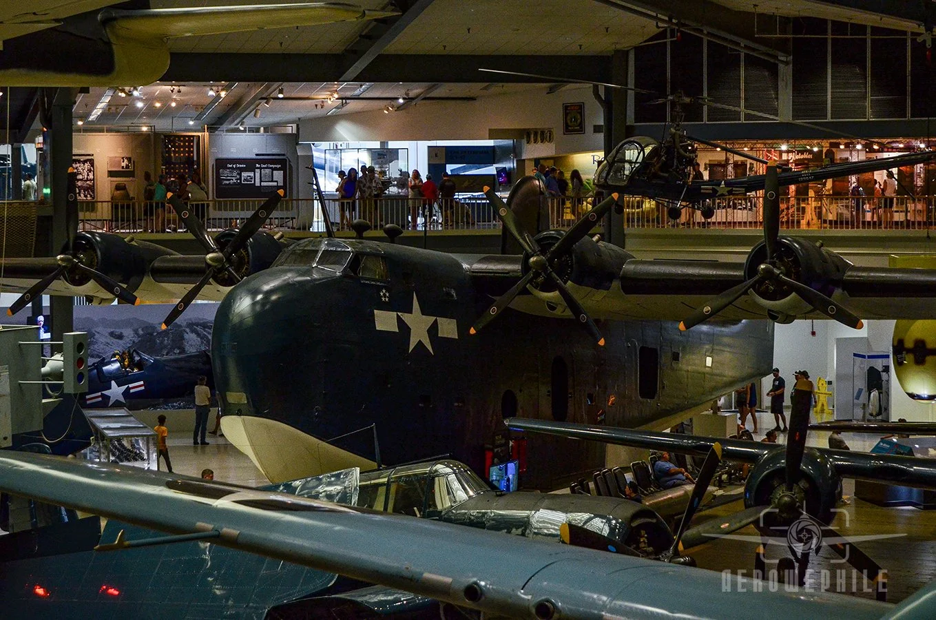 The Museum's aircraft (Bureau Number 7099), last known surviving example of the PB2Y, served as a plush flag transport, carrying the staff of Fleet Admiral Chester W. Nimitz to Tokyo to attend Japan's surrender ceremonies aboard the battleship USS Mi