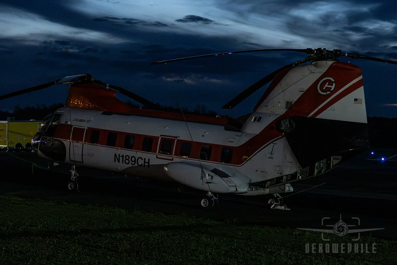 Boeing-Vertol 107-II  is the commercial name for this helicopter. In military service, it is better know as the CH-46 Sea Knight.
12Apr26