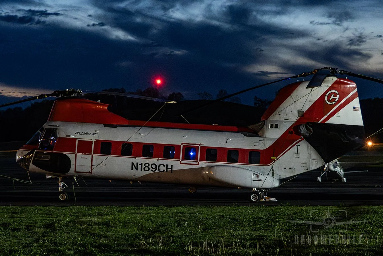 1964 Boeing-Vertol 107-II owned by Columbia Helicopters Inc. parked on the ramp at Virginia Highlands Airport.
12Apr26