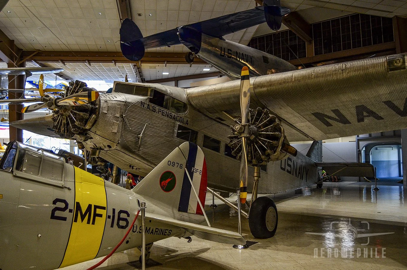 Built in 1928, the museum’s example of the Ford Tri-Motor was initially delivered as a 4-AT-B version before conversion to the 4-AT-E configuration. Arriving just in time for the opening of the new museum building in 1974, the aircraft has resided in