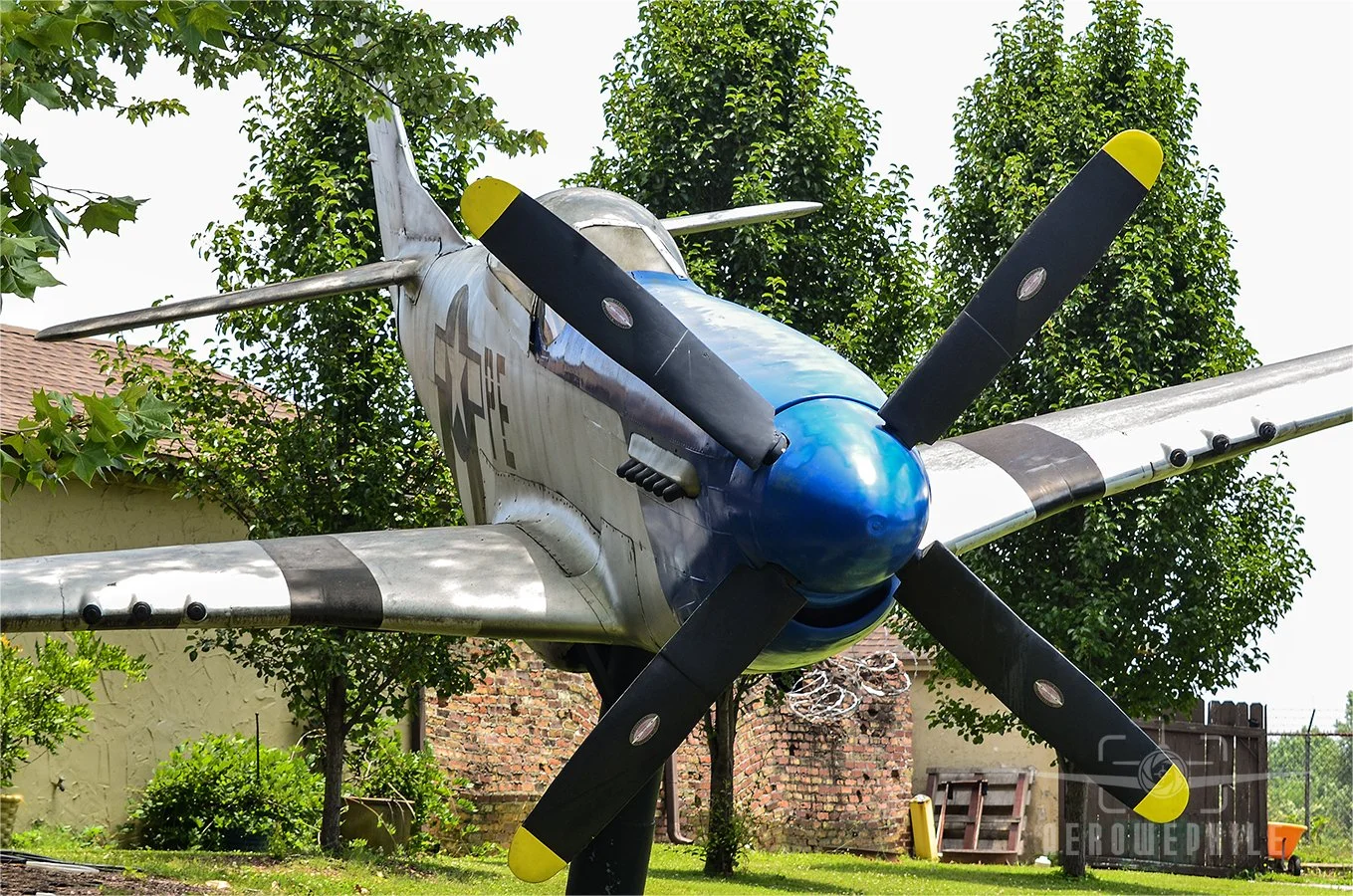 Fiberglass replica North American P-51D Mustang.