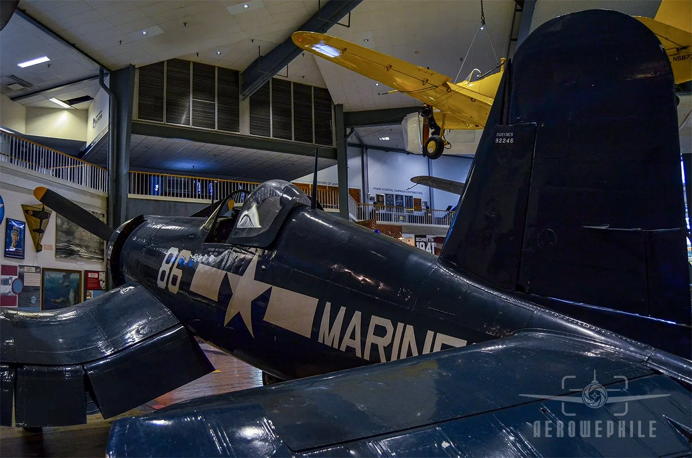 In April 1944, the Navy approved the Corsair for carrier operations. The airplane went on to distinguish itself in the air, with an 11 to 1 kill ratio during World War II, and as a fighter-bomber in Korea.