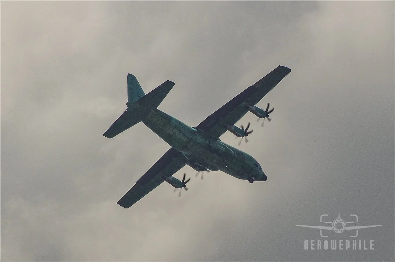Unmarked and unpainted Lockheed C-130 Hercules.