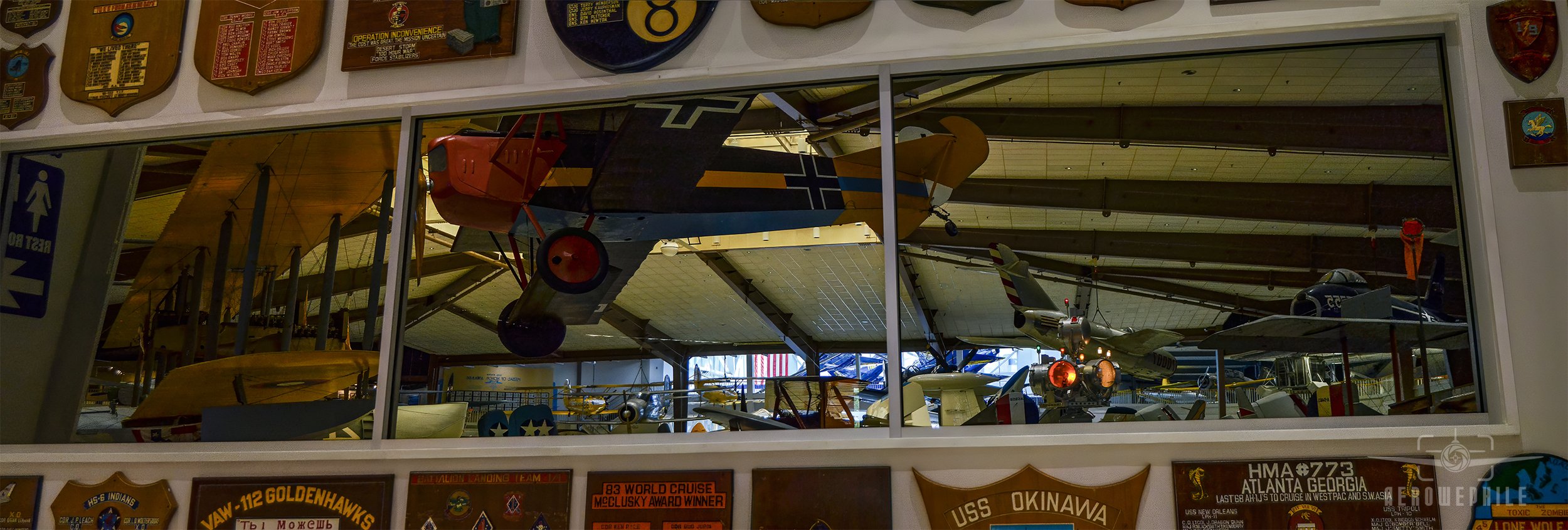 Mirrored window reflection of the South Wing.