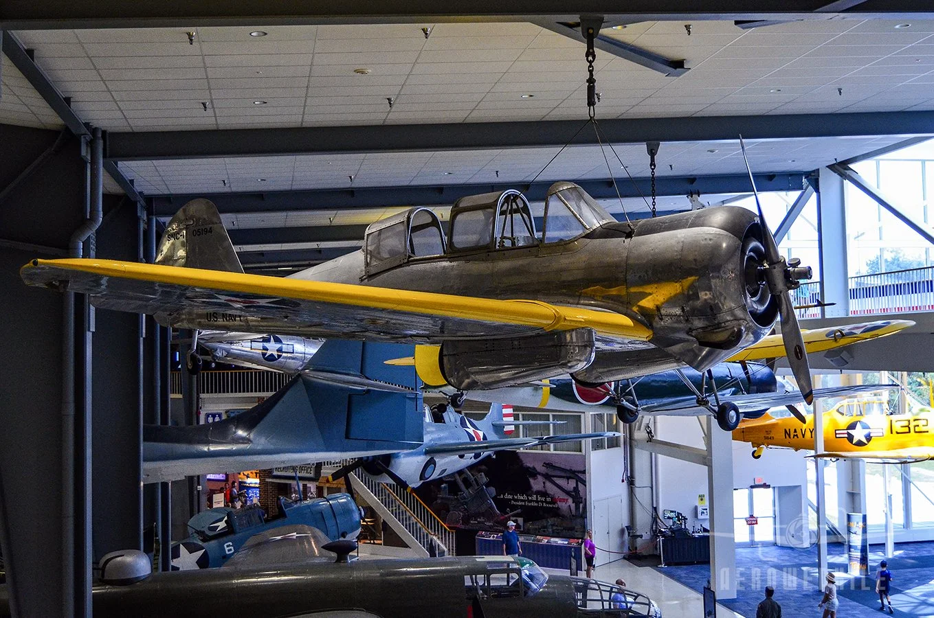 The Museum's SNC Falcon (Bureau Number 05194) was accepted by the Navy in 1942. It served as a trainer and utility aircraft until 1944, when it was stricken from the Navy inventory. It arrived at the Museum in 1984.