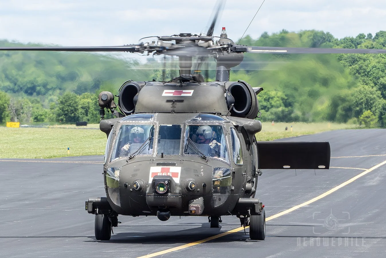 U.S. Army Sikorsky HH-60M Black Hawk warming up prior to departure. Wings & Wheels - Greeneville Municipal Airport (GCY) 
02May26