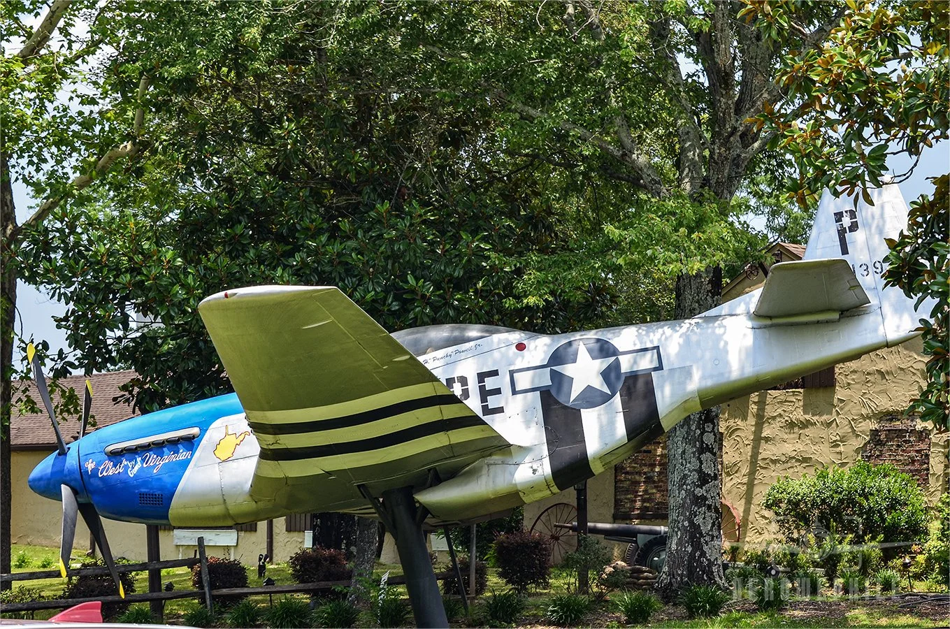 Fiberglass replica North American P-51D Mustang.