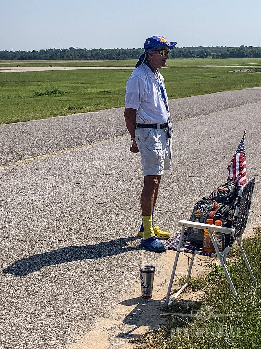 Volunteers were on hand to help answer questions and keep the fans safely in the viewing area.