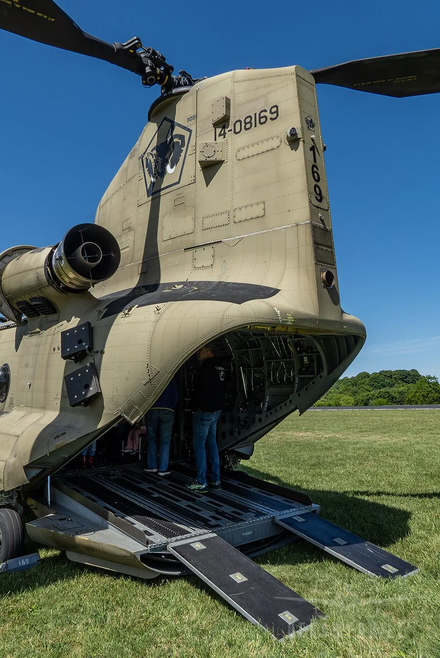 The U.S. Army Boeing CH-47F Chinook Helicopter was open so that you could walk through it. Wings & Wheels - Greeneville Municipal Airport (GCY) 
02May26
