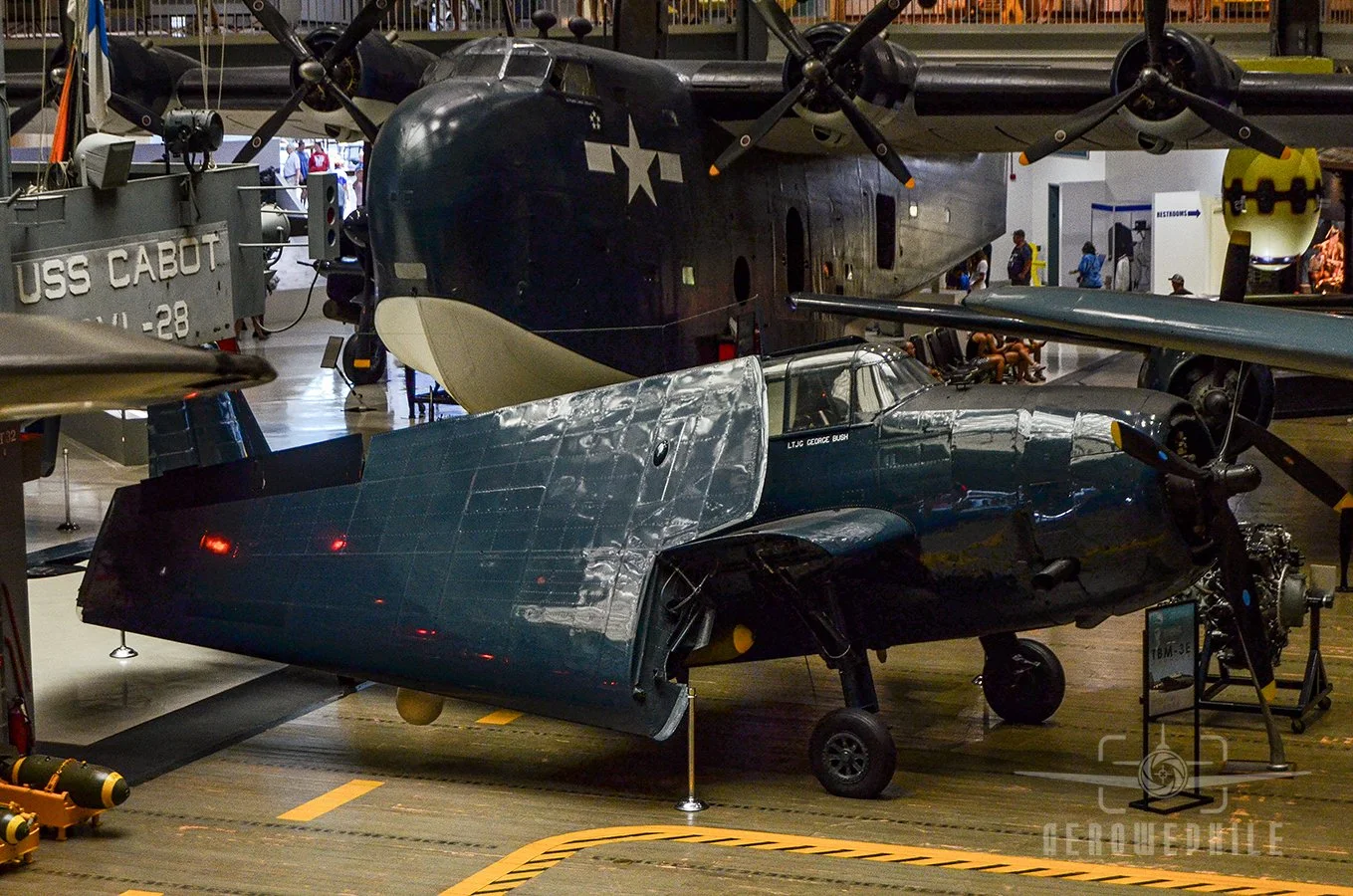 In all, 9,836 Avengers were built, 7,546 of which were turned out by General Motors Eastern Aircraft Division and designated TBMs. Grumman built Avengers were designated as TBF Avengers.