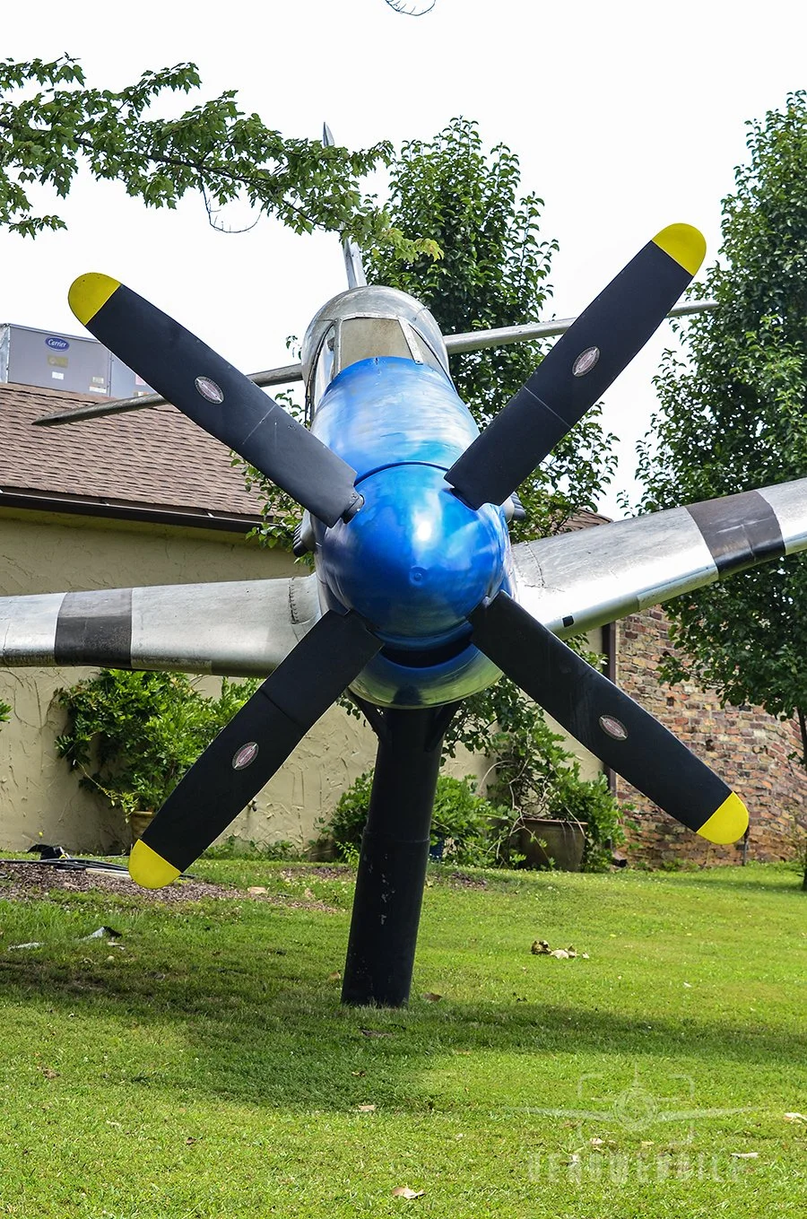 Fiberglass replica North American P-51D Mustang.