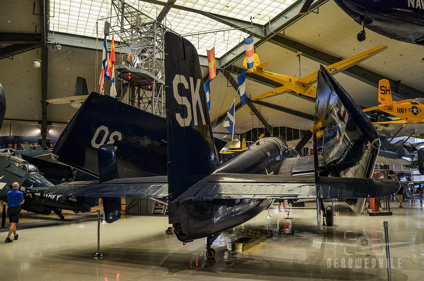 The Museum's AF-2S (Bureau Number 123100) entered squadron service with Air Development Squadron (VX) 1 at Naval Air Station (NAS) Key West, Florida, where it served as a flight test aircraft until February 1952. After Naval Air Reserve service, it f
