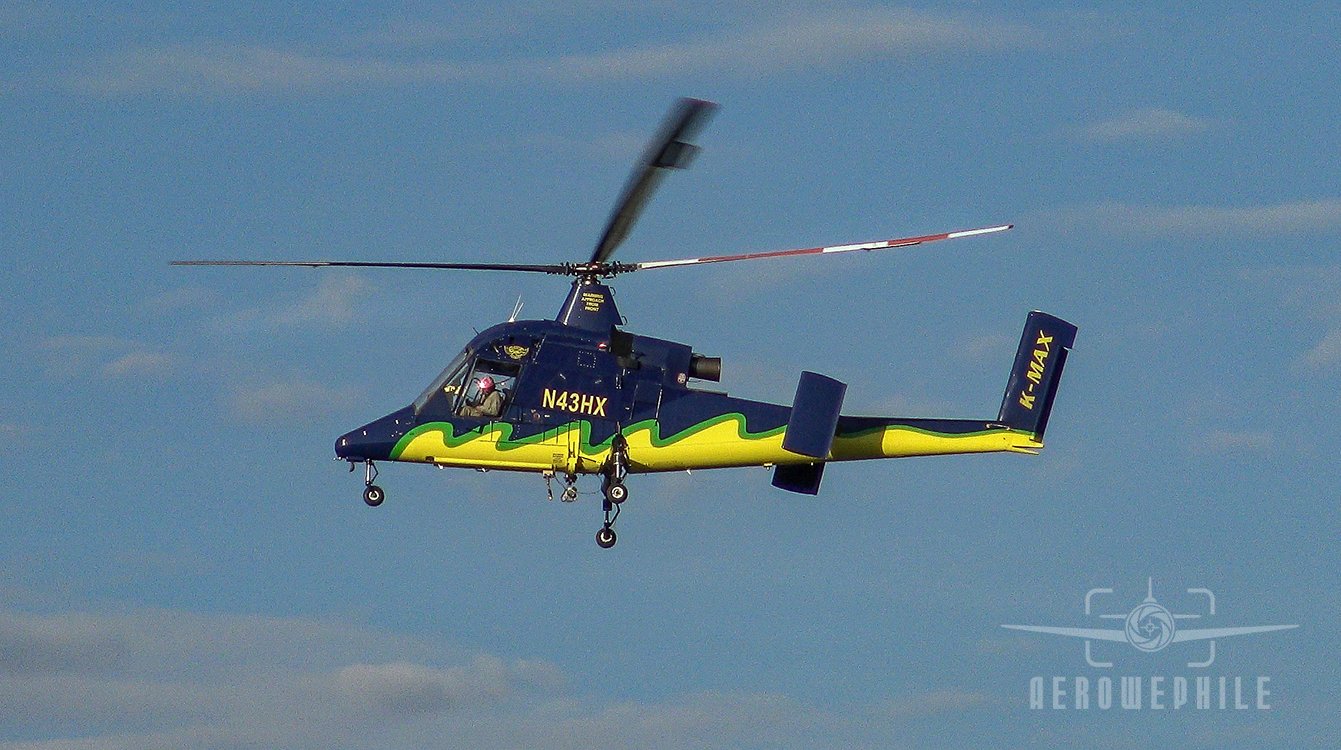 The Kaman K-1200 K-Max circled around me to land on the ramp next to the S-64F Skycrane.
25Mar26