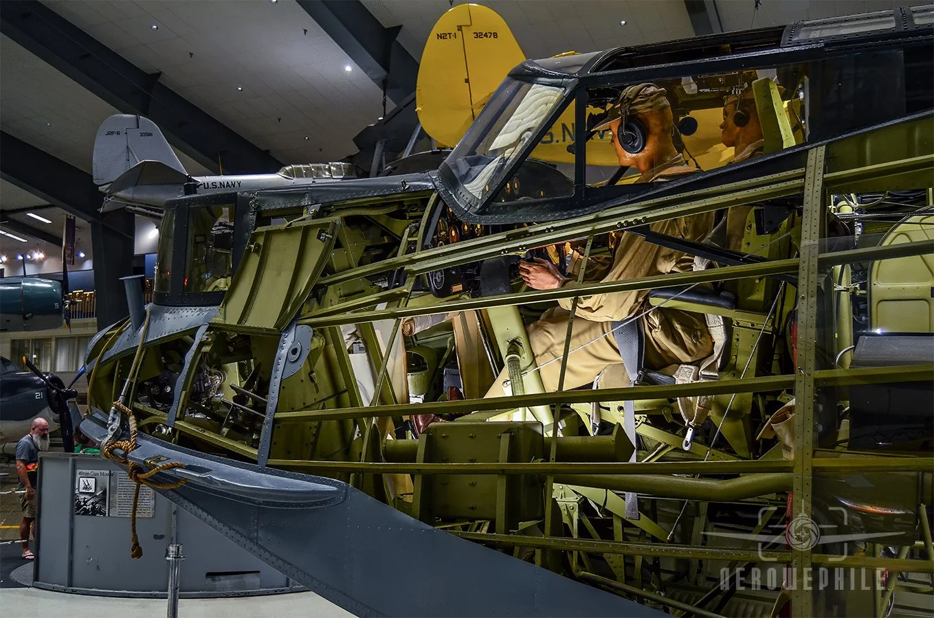 Consolidated PBY-5 Catalina, Number FP-216, cockpit cutaway.