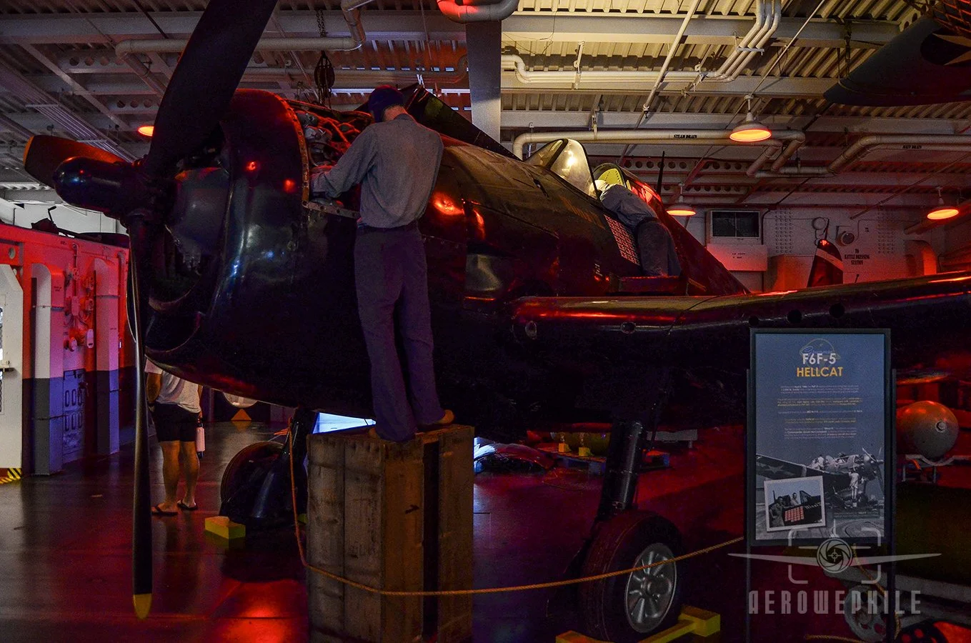 The Museum's F6F-5 Hellcat (Bureau Number 94203) entered service in July 1945 and has been in the collection since 1971. It is painted in the markings of Commander David S. McCampbell, the Navy's top ace of World War II.