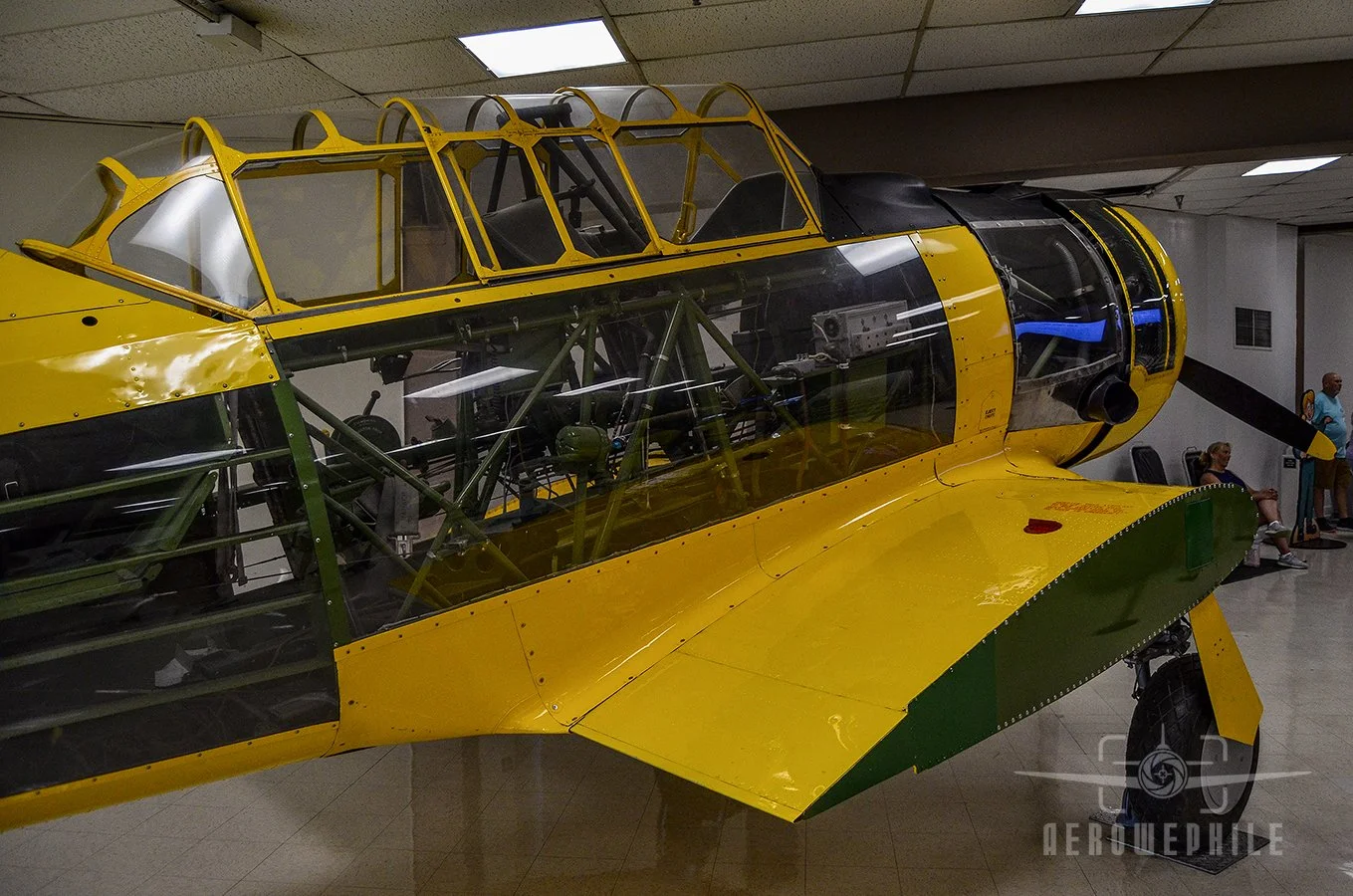 SNJ Cutaway - An exceptionally well-conceived and well-built Navy trainer, the SNJ Texan entered service before World War II and was used into the 1950s, ubiquitous in the training programs of the Navy and Air Force. This "cutaway" SNJ reveals the in