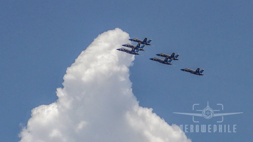 The Blues climbing into the blue sky.