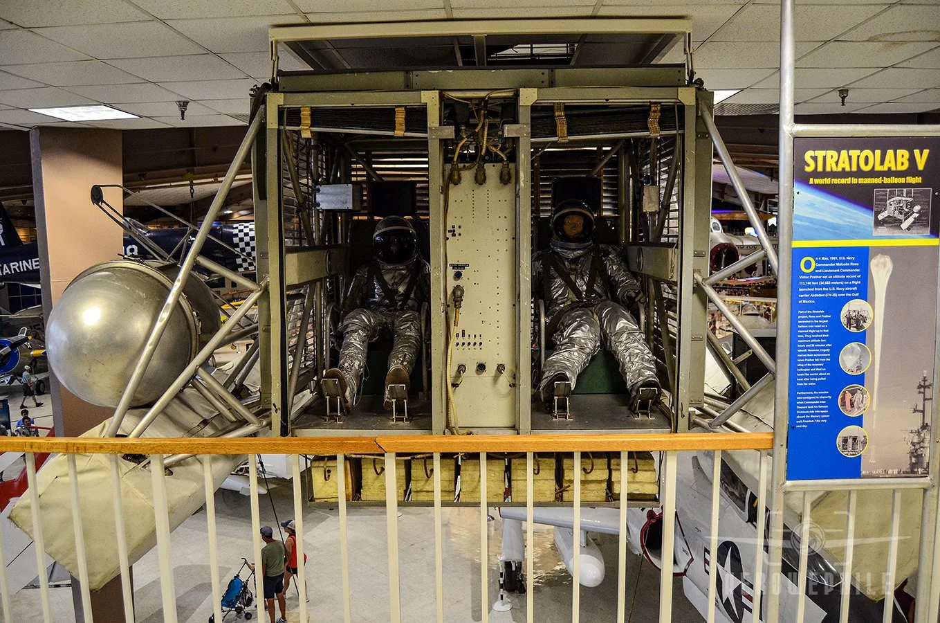 Stratolab - On 4 May 1961, Commander Malcolm Ross and Lieutenant Commander Victor Prather set an altitude record of 113,740 feet on a flight launched from the aircraft carrier USS Antietam (CVS-36). Ross and Prather ascended in the largest balloon ev