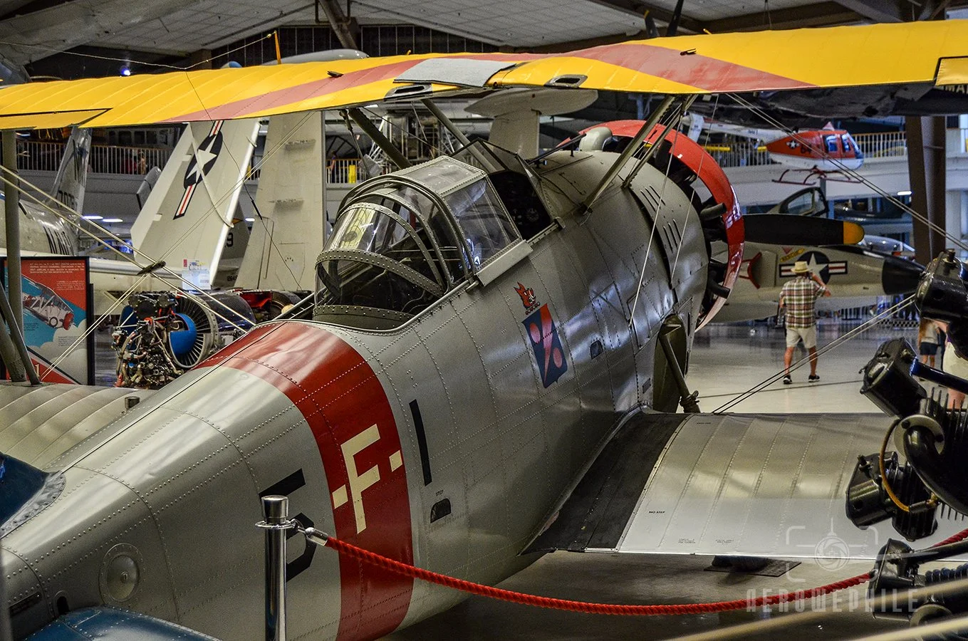 First flown in late 1931, the XFF-1 featured a 616 horsepower Wright R-1820E engine, achieving a speed of 195 mph during trials. Later engineers installed the R-1820F engine, which boasted 750 horsepower and increased top speed to 210 mph, by far the