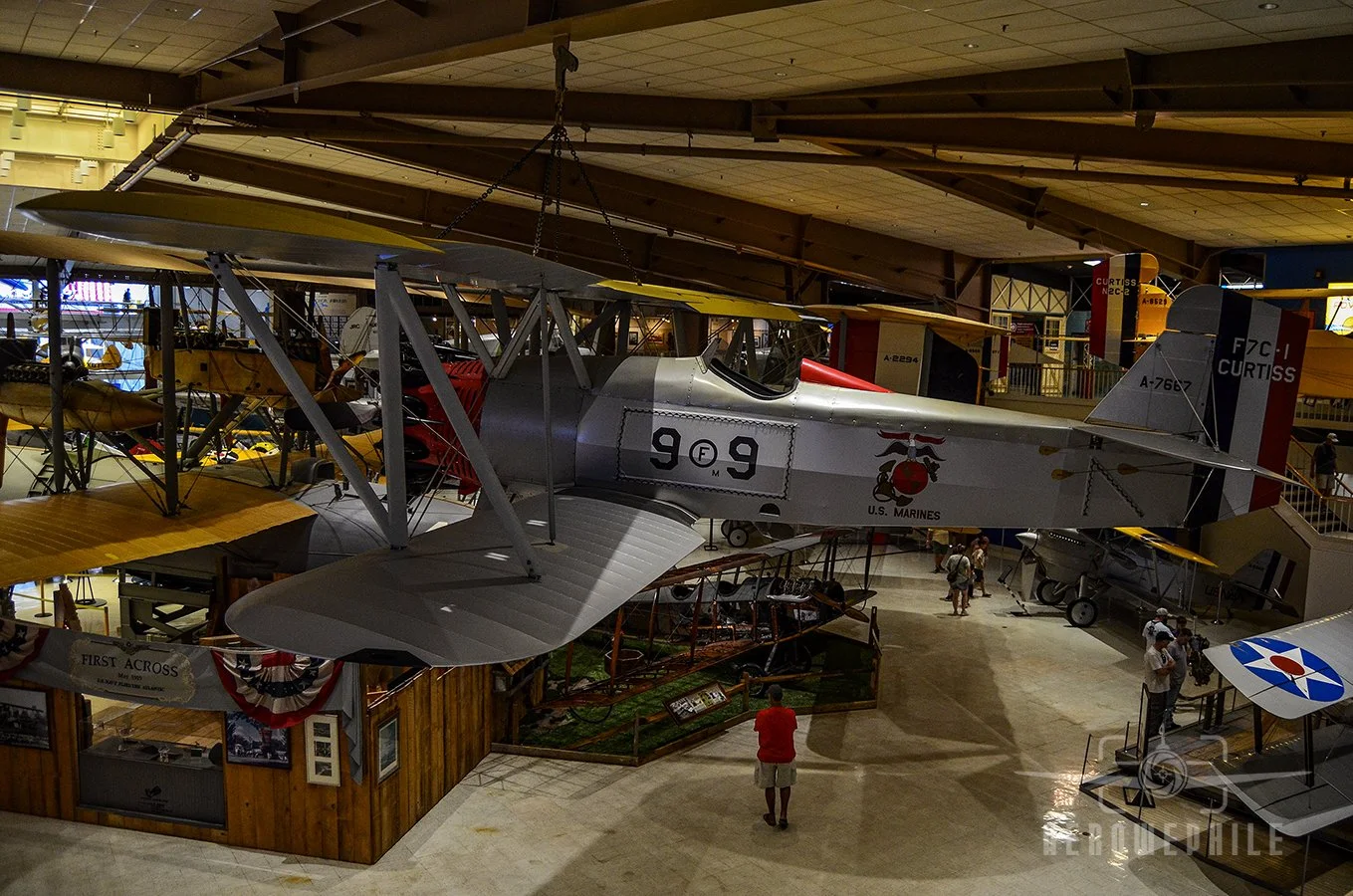 Designed from the outset as a carrier-based fighter, ironically, the F7C-1 Seahawk never saw the deck of a ship, serving instead with the Marine Corps in Fighting Squadron (VF) 5M, later re-designated as VF-9M. The squadron gained fame with its flyin