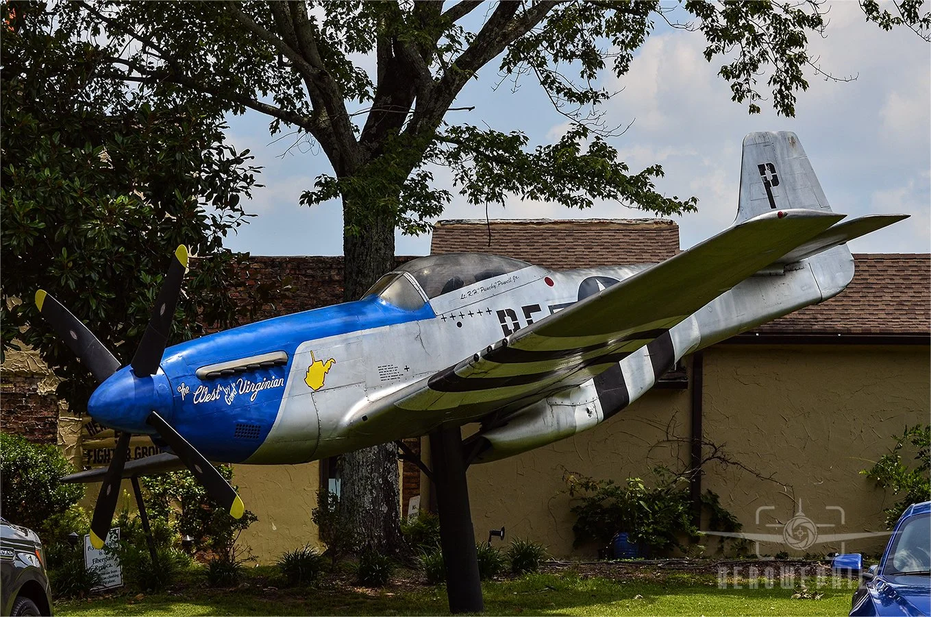 Fiberglass replica North American P-51D Mustang.