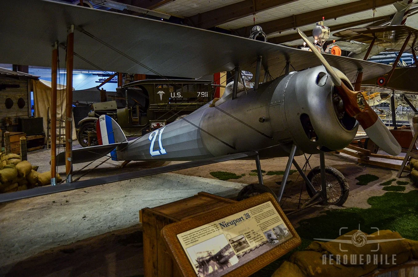 The U.S. Navy employed the Nieuport 28 not in combat, but in the postwar evaluation of operating aircraft from ships. In 1919 the sea service acquired twelve examples for service with the fleet as part of the "shipboard fighter" concept.