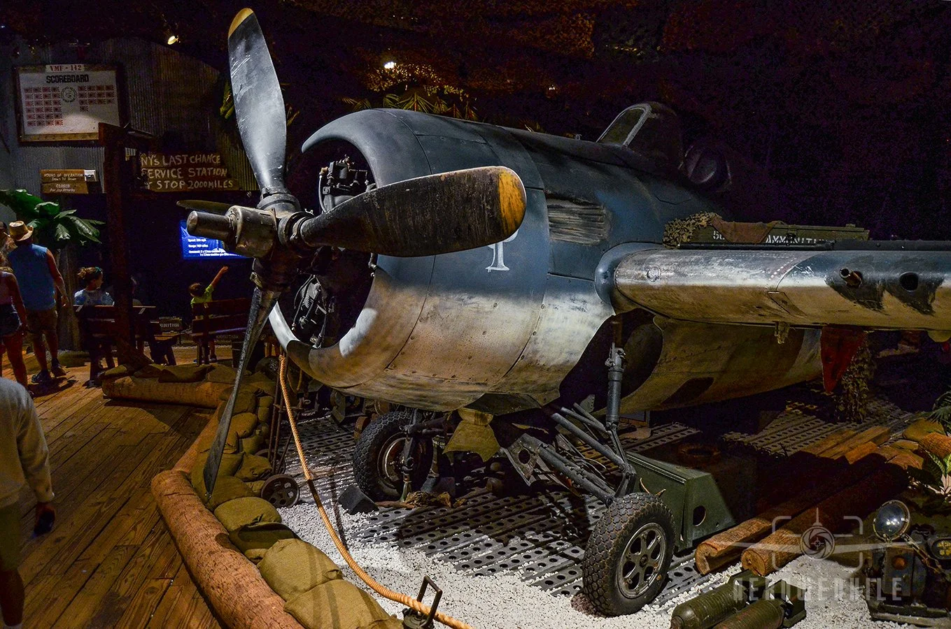 FM-2 Wildcat (Pacific Island) - Transferred to the Carrier Qualification Training Unit (CQTU) at Naval Air Station (NAS) Glenview, Illinois, the aircraft crashed in Lake Michigan on 28 December 1944, when Ensign Leonard L. Alick prematurely cut his e