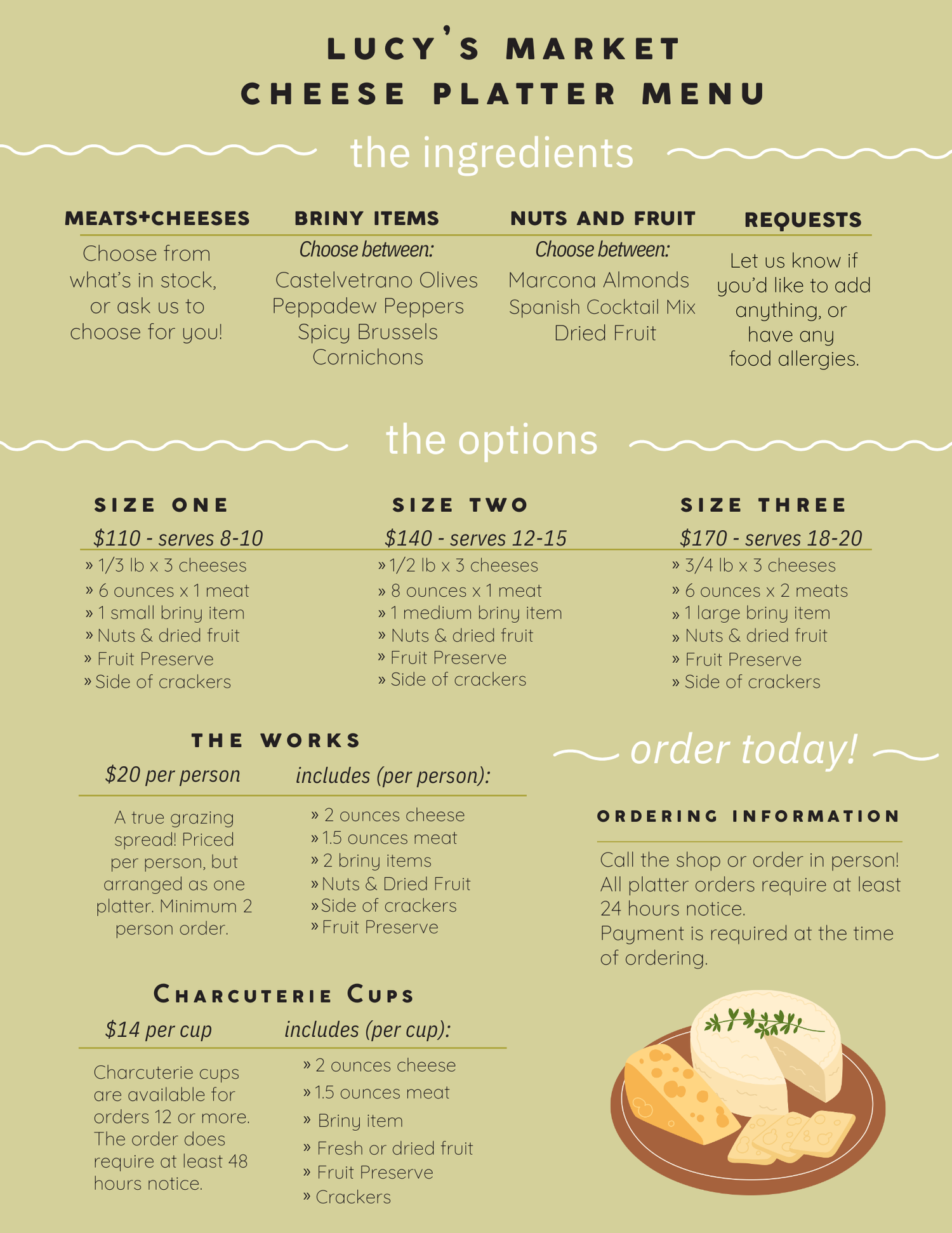 Menu 1 — Lucy's Market