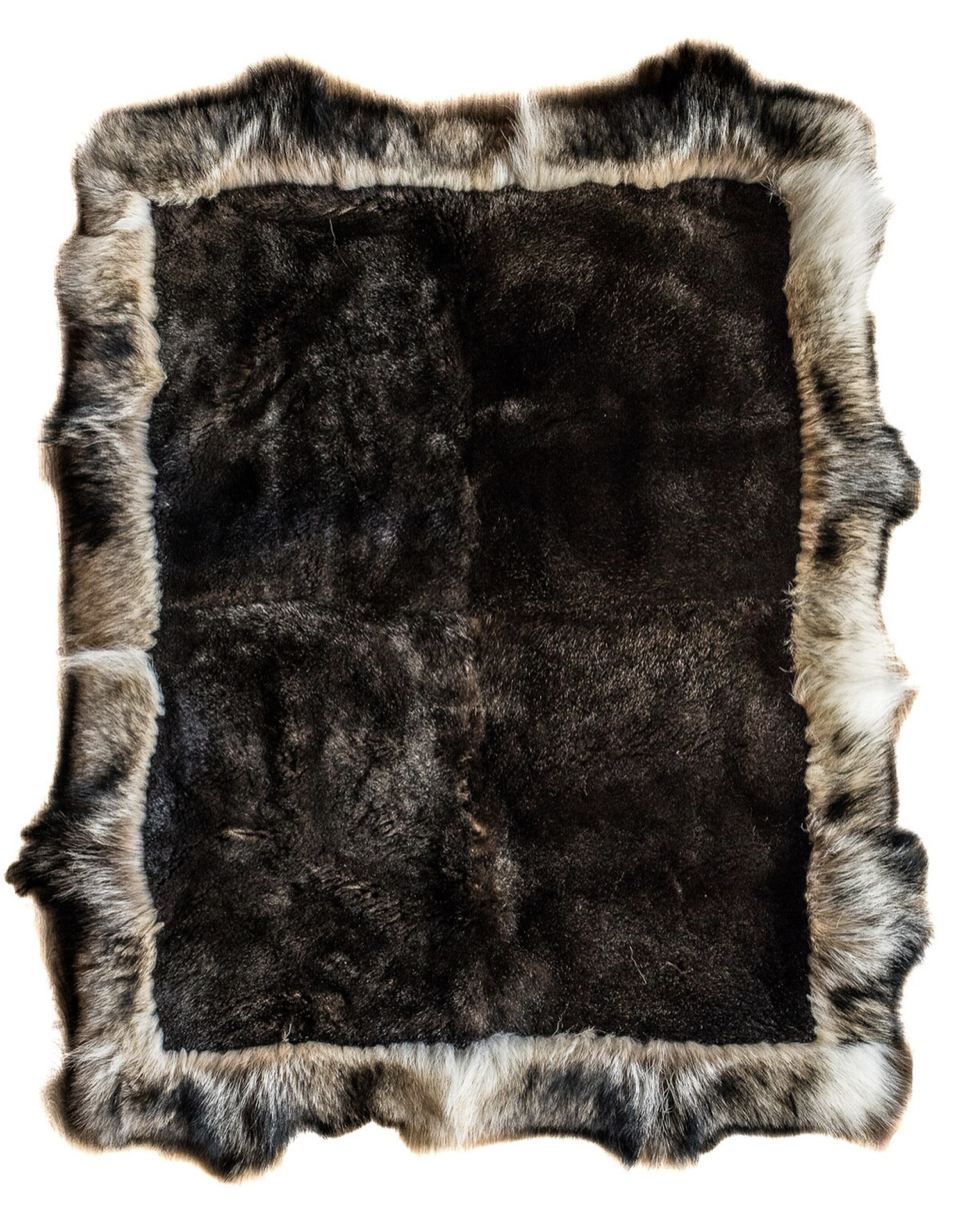 Sea Otter Fur Blanket with Alaskan Timberwolf Trim — Sea Fur Sewing