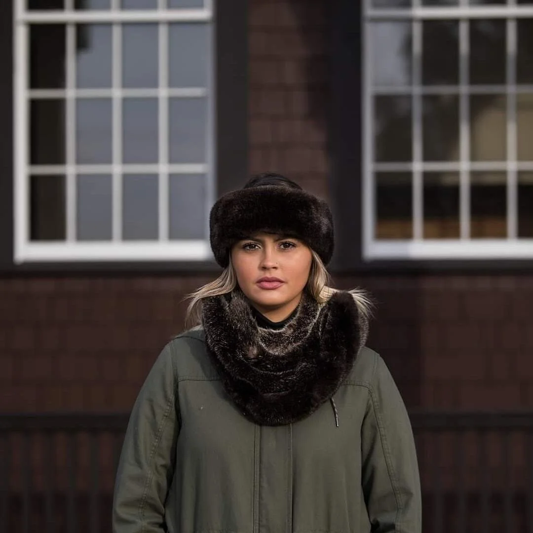 Sea Otter Fur Triple Wrap Infinity Scarf — Sea Fur Sewing