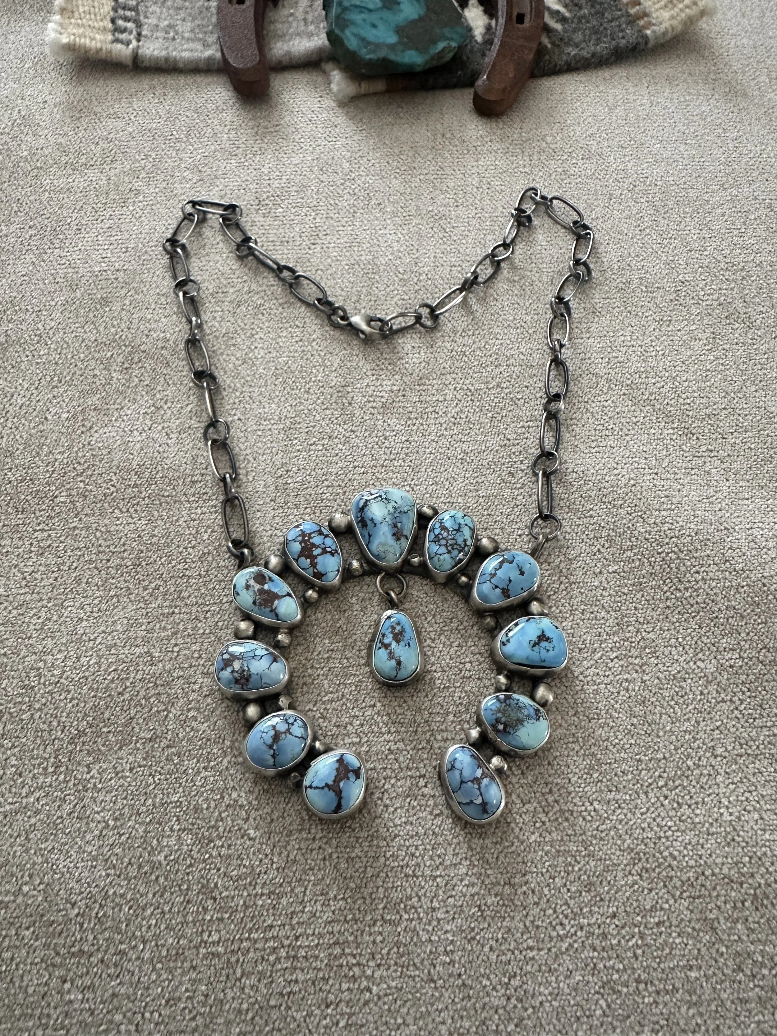 Golden Hills Turquiose Naja  Chain Necklace
