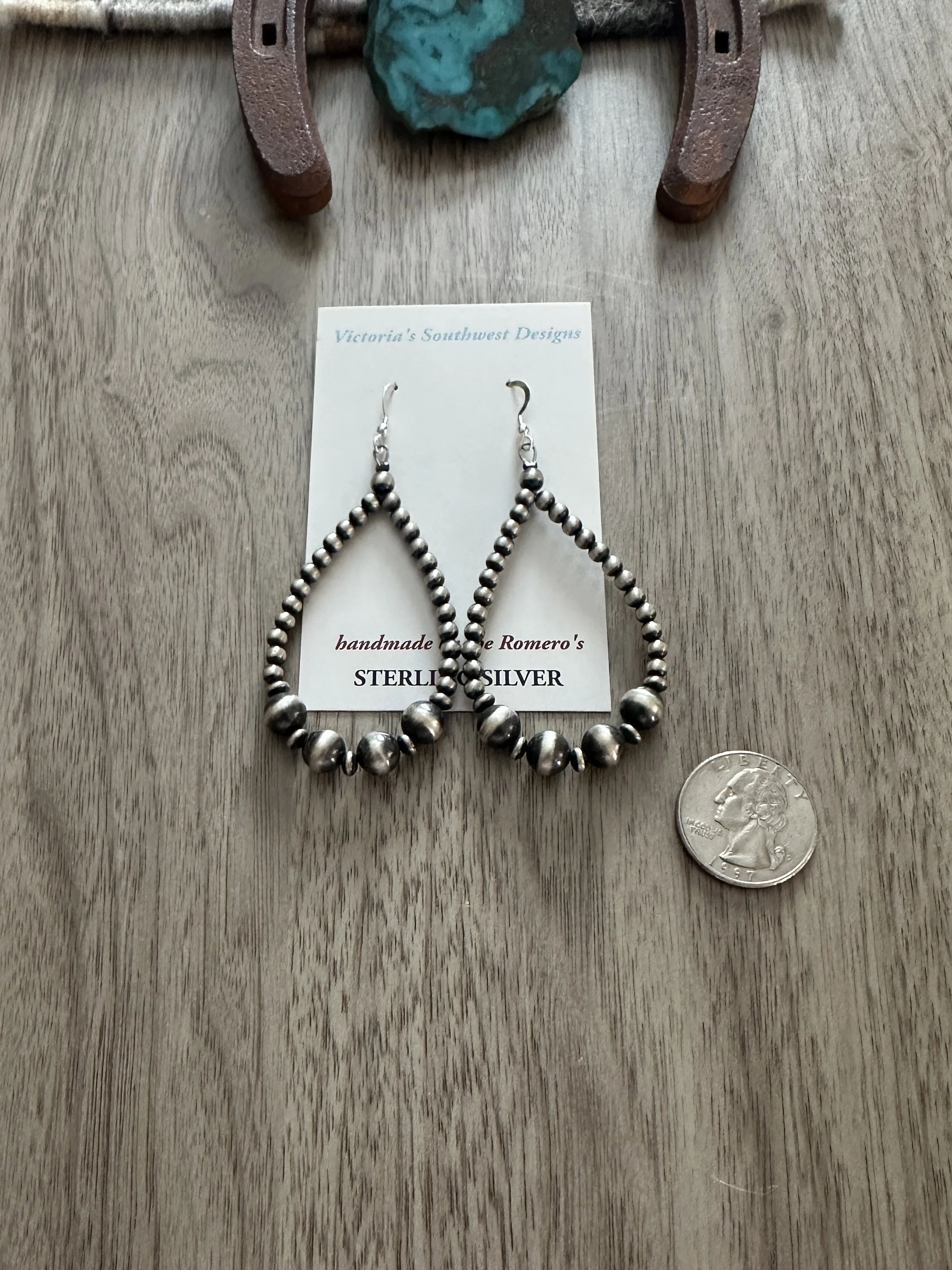 Desert Sterling Silver Pearl Teardrop Earrings