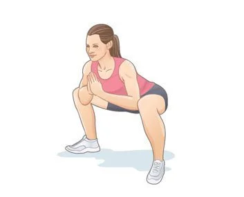 Sumo squat hold.