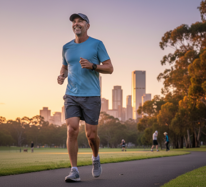 Exercise physiologist guiding man with diabetes through resistance exercises.